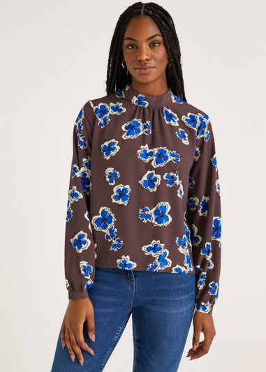 JDY Tessa Plum Floral Blouse