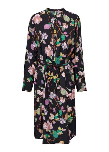 JDY Micki Black Floral Long Sleeve Dress