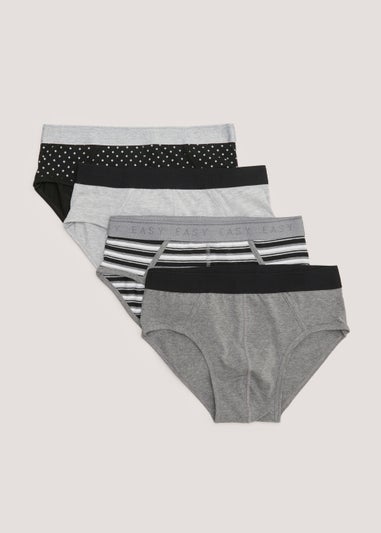 4 Pack Monochrome Briefs