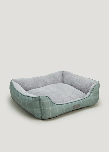Green Check Pet Bed (Small-Medium)
