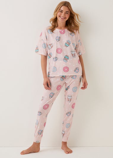 Pink Food Print Pyjama Set Matalan