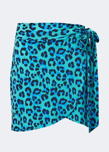 Be Beau Leopard Print Co-Ord Wrap Skirt