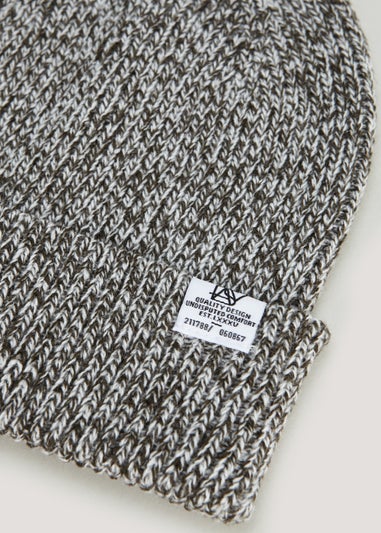 Khaki Twist Yarn Beanie Hat