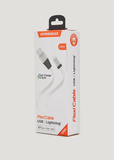 Hypergear Lightning Flexi Cable - White
