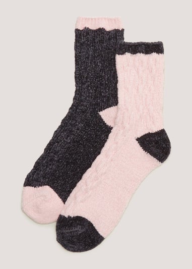 2 Pack Weave Slipper Socks