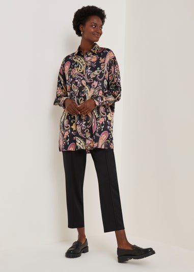 Papaya Petite Paisley Print Satin Shirt
