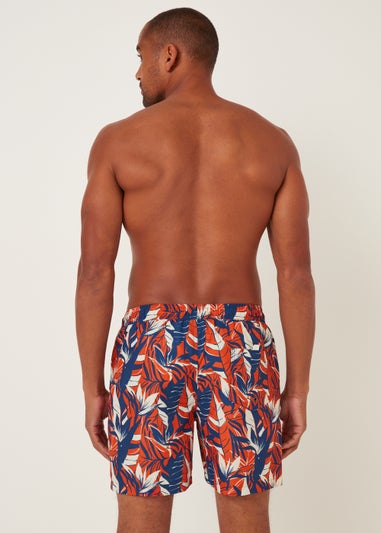 Orange Floral Swim Shorts