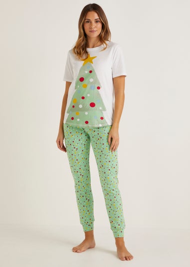 Green Christmas Tree Pyjama Set