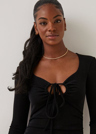 Be Beau Black Cut Out Mini Dress