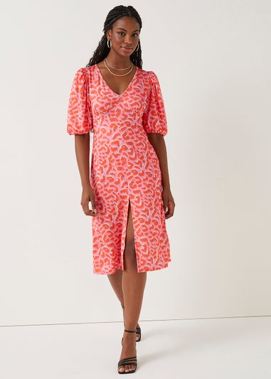 Be Beau Animal Print Midi Dress