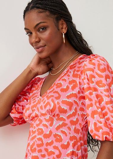 Be Beau Animal Print Midi Dress