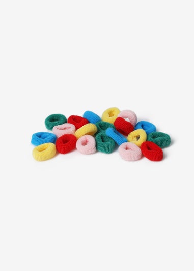 Kids Rainbow Mini Towelling Hair Bobbles