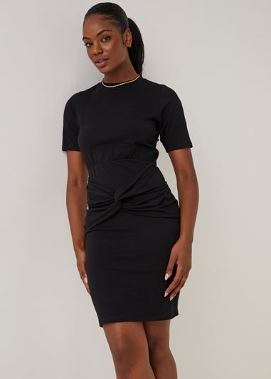 Be Beau Black Knot Mini Dress