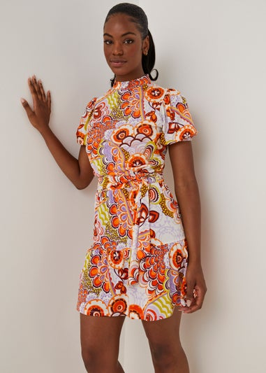 Be Beau Floral Frill Mini Skirt