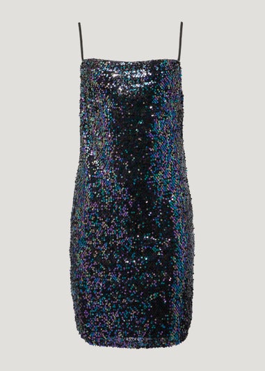 Be Beau Sequin Cowl Neck Mini Dress