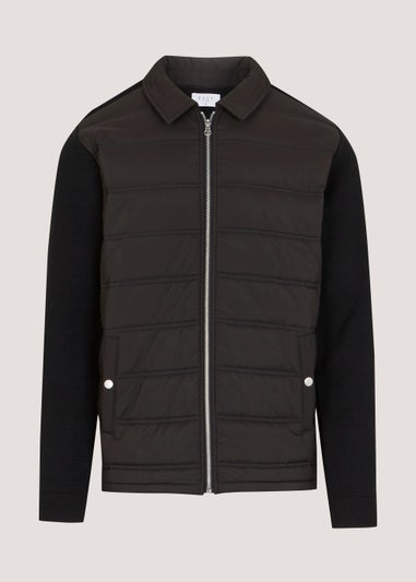 Black Collar Padded Jacket