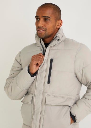 Cowl neck sales puffer coat