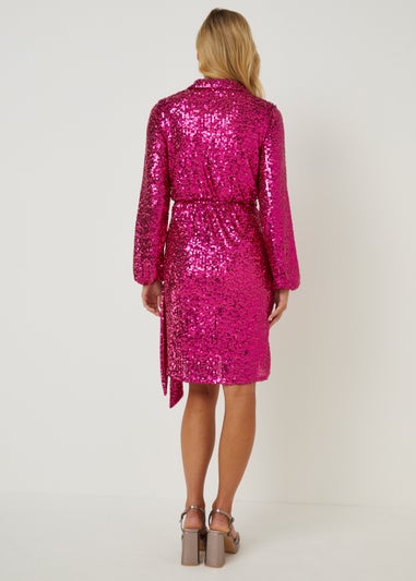 Be Beau Pink Sequin Dress