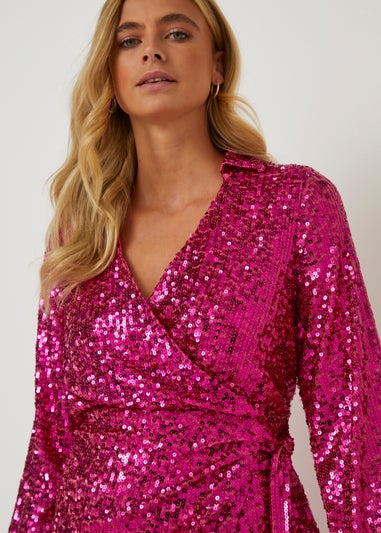 Be Beau Pink Sequin Dress