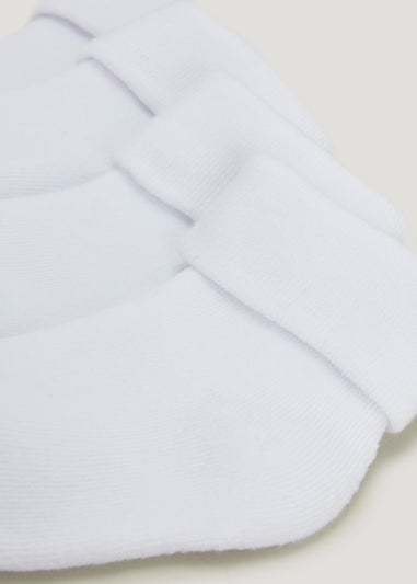 4 Pack White Terry Tot Baby Socks (Newborn-12mths)