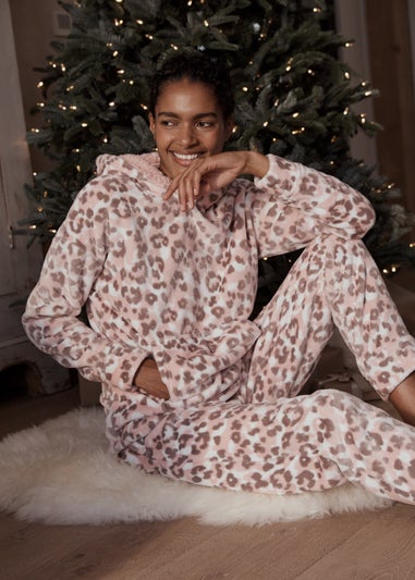 Pink Animal Print Twosie Pyjama Set