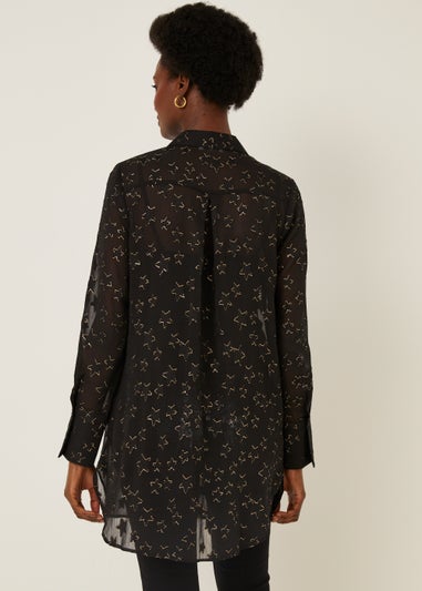 Black Star Textured Shirt