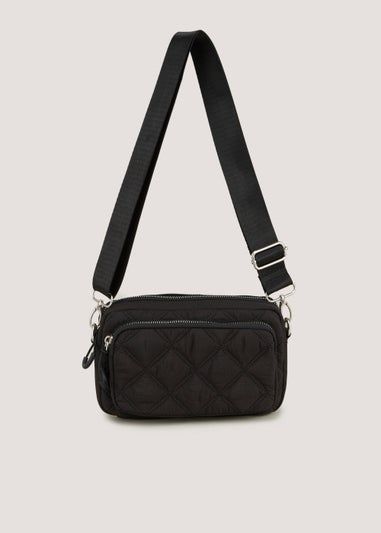 Black Quilted Crossbody Bag