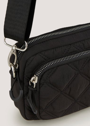 Black Quilted Crossbody Bag