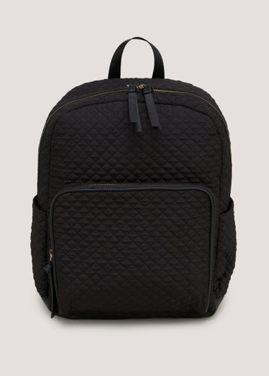 Black Quilted Backpack