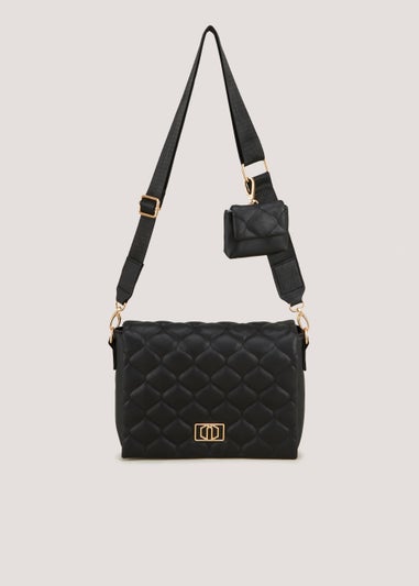 Black Quilted Crossbody Bag