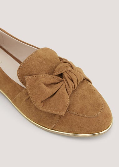 Tan Bow Loafer