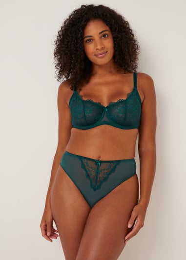 Ivory Rose Emerald Brazilian Knickers