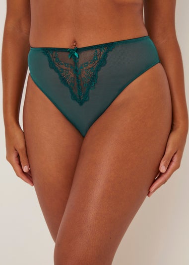 Ivory Rose Emerald Brazilian Knickers