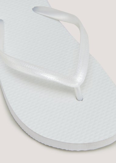 White Flip Flops