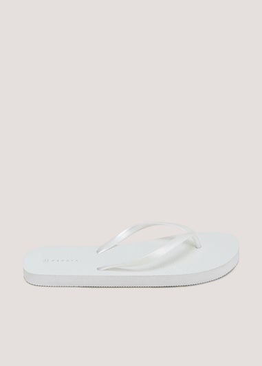 White Flip Flops