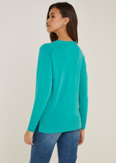 Green Super Soft Crew Neck Jumper