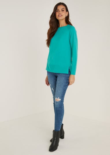 Green Super Soft Crew Neck Jumper