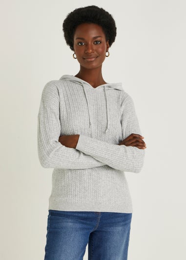 Grey Baby Cable Hoodie