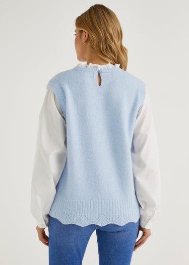 Blue 2 in 1 Tabard Jumper