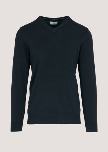 Navy Soft Touch V-Neck Jumper