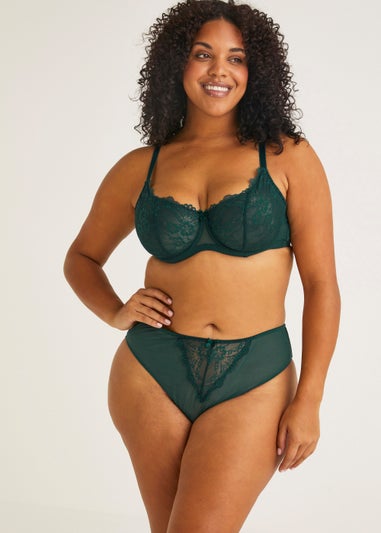 Ivory Rose Curve Emerald Balconette Bra