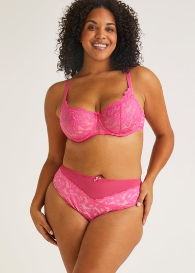 Ivory Rose Curve Hot Pink Balconette Bra