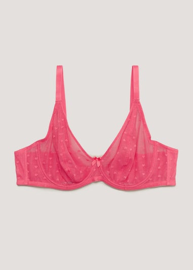 Ivory Rose Curve Pink Heart High Apex Bra