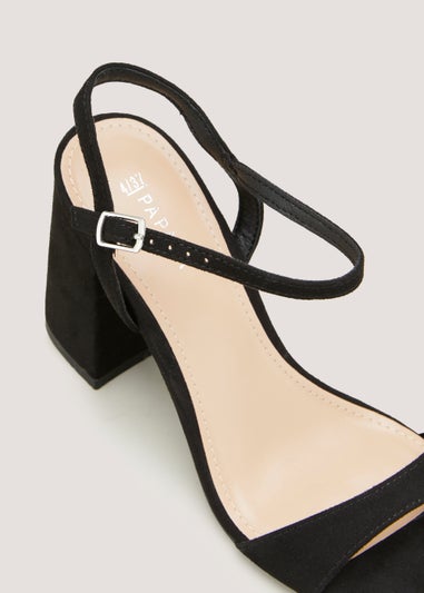 Matalan black block heels best sale