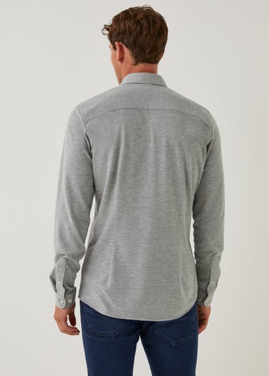 Taylor & Wright Grey Knitted Jersey Shirt