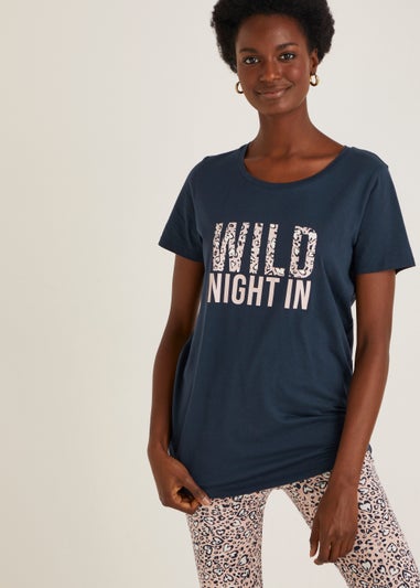 Wild Night In Slogan Pyjama Set