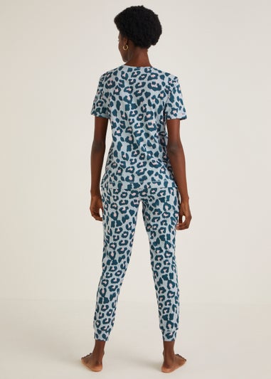 Blue Animal Print Pyjama Set