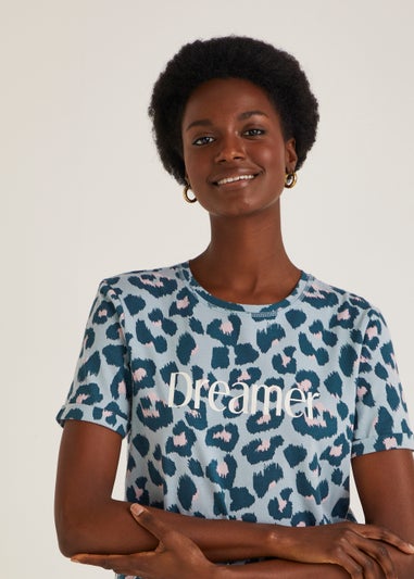 Blue Animal Print Pyjama Set