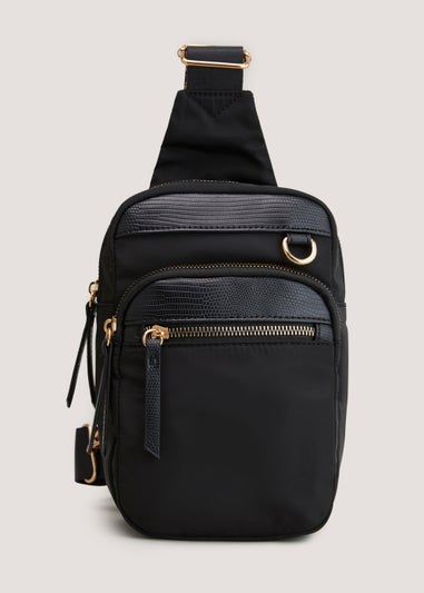 Black Nylon Chest Bag