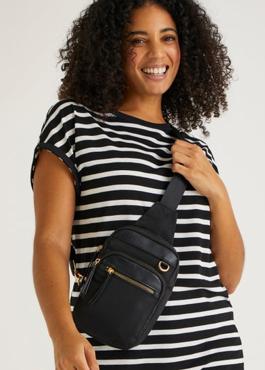 Black Nylon Chest Bag